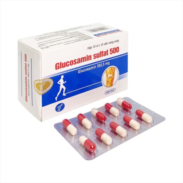 GLUCOSAMIN 500mg (Glucosamin 500mg) Hộp 10 vỉ x 10 viên