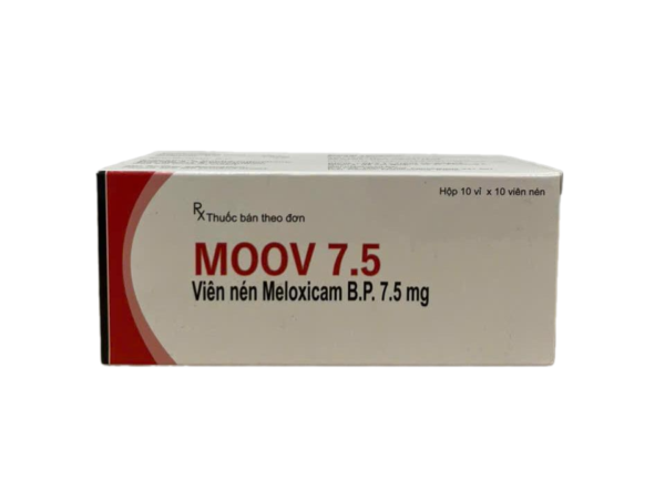 MOOV 7.5 (Meloxicam 7.5mg) Hộp 10 vỉ x10 viên