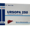 URSOPA 250 (Ursodeoxycholic acid 250mg) Hộp 3 vỉ x 10 viên