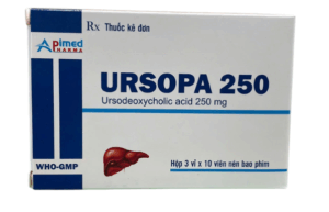 URSOPA 250 (Ursodeoxycholic acid 250mg) Hộp 3 vỉ x 10 viên