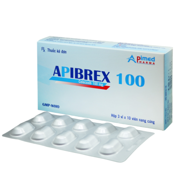 APIBREX 100 (Celecoxib 100mg) Hộp 3 vỉ x 10 viên