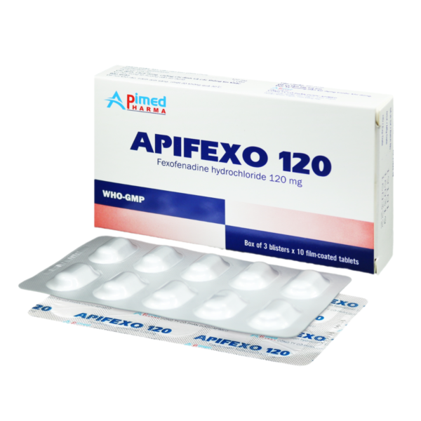 APIFEXO 120 (Fexofenadin 120mg) Hộp 3 vỉ x 10 viên