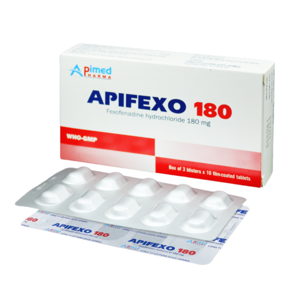 APIFEXO 180 (Fexofenadin 180mg) Hộp 3 vỉ x 10 viên