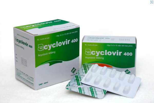 ACYCLOVIR 400 (Acyclovir 400mg) Hộp 5 vỉ x 10 viên