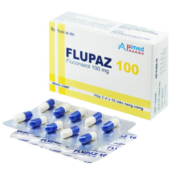 FLUPAZ 100 (Fluconazol 100mg) Hộp 3 vỉ x 10 viên
