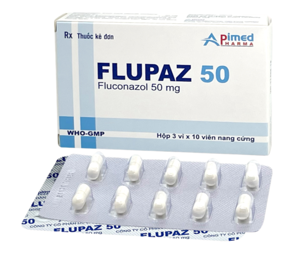 FLUPAZ 50 (Fluconazol 50mg) Hộp 3 vỉ x 10 viên