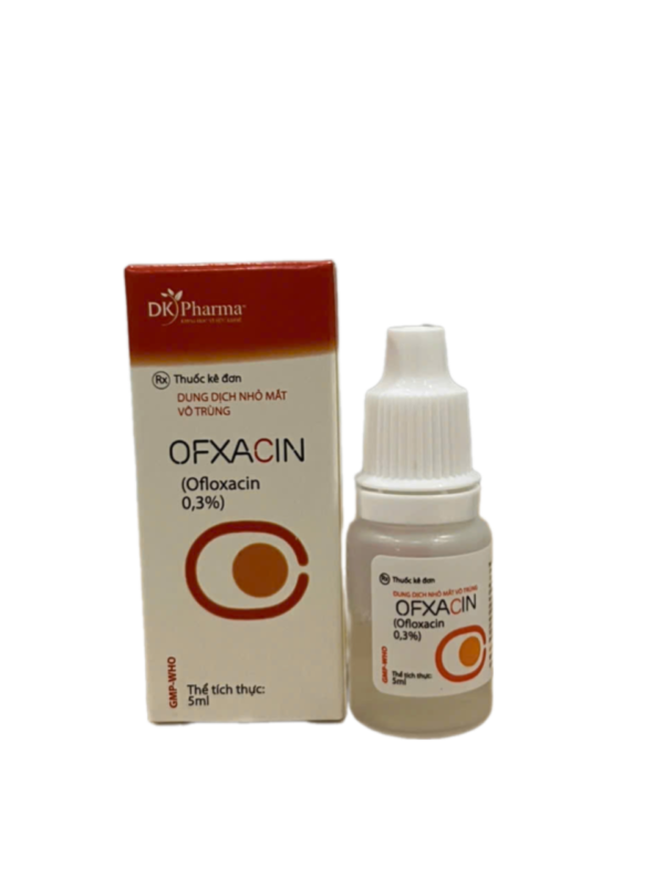 THUỐC NHỎ MẮT OFXACIN (Ofloxacin 3mg/1ml) Lọ 5ml