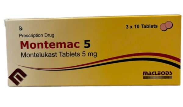 MONTEMAC 5 (Montelukast Sodium 5mg) Hộp 3 vỉ x 10 viên