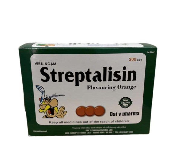 NGẬM HO STREPTALISIN (Eucalypton, menthol, đường mạch nha…) Hộp 200 viên