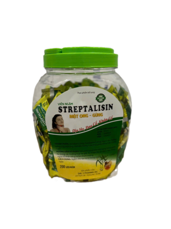 NGẬM HO STREPTALISIN (Eucalypton, menthol, đường mạch nha…) Hũ 200 viên