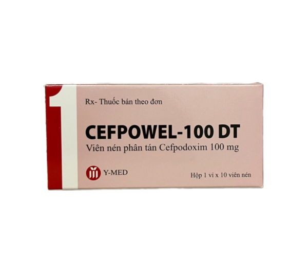 CEFPOWEL 100 (Cefpodoxime Dispersible Tablets 100mg) Hộp 1 vỉ x 10 viên