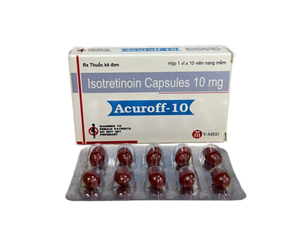 ACUROFF-10 (Isotretinoin 10mg) Hộp 1 vỉ x 10 viên