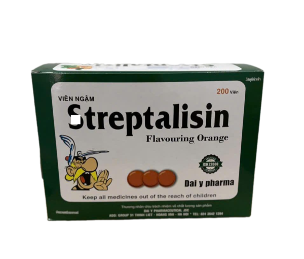 NGẬM HO STREPTALISIN (Eucalypton, menthol, đường mạch nha…) Hộp 200 viên