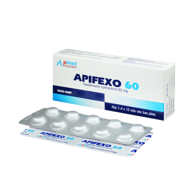 APIFEXO 60 (Fexofenadin 60mg) Hộp 3 vỉ x 10 viên