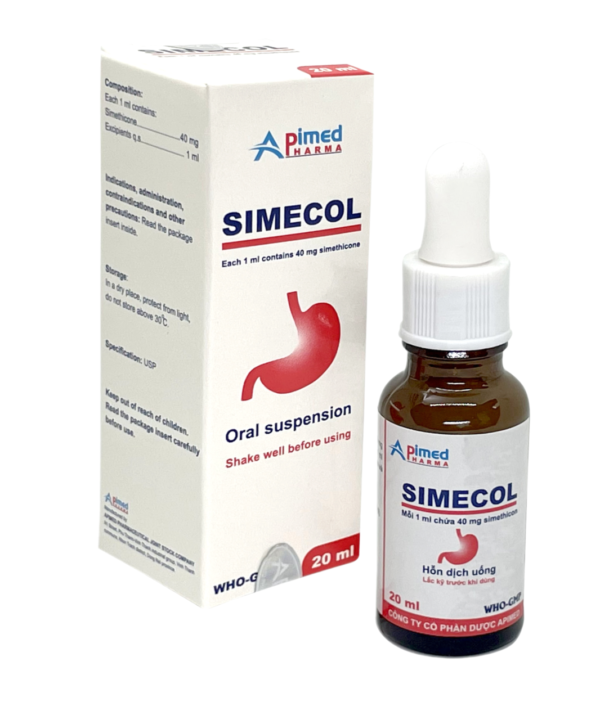 SIMECOL (Simethicol 0.8g/2ml) Hộp 1 chai x 20 ml