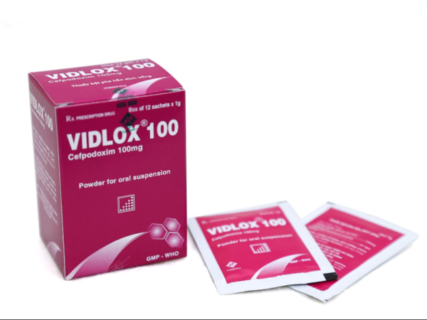 VIDLOX 100 (Cefpodoxin 100mg) Hộp 12 gói x 1g