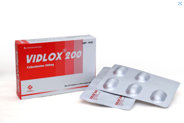 VIDLOX 200 (Cefpodoxin 200mg) Hộp 2 vỉ x 5 viên