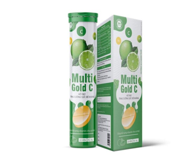 MULTI GOLD C( HƯƠNG CHANH ) Tuýp 20 viên