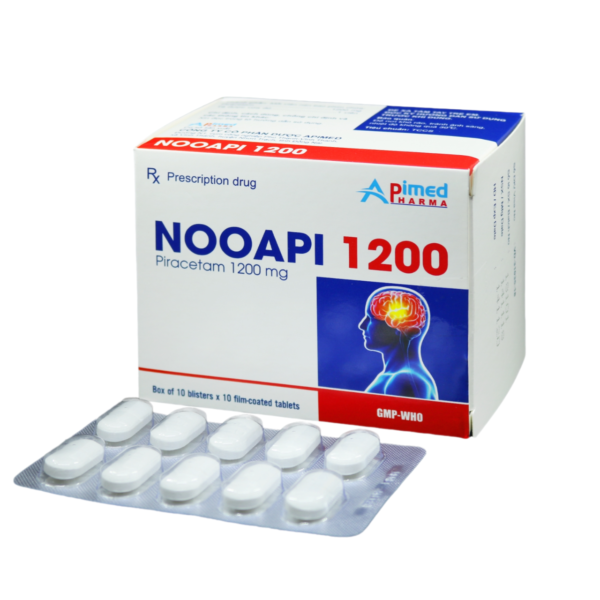 NOOAPI 1200 (Piracetam 1200mg) Hộp 10 vỉ x 10 viên