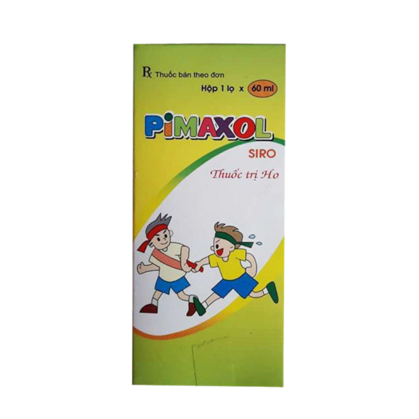 PIMAXOL (Dextromethorphan HBr 60mg, Clorpheniramin maleat 15,96mg Amoni clorid 600mg; Guaifenesin 600mg) Hộp 1 chai x 60 ml