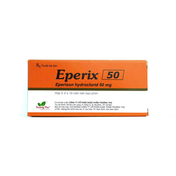 Eperix 50 (Eperison hydroclorid 50mg) Hộp 5 vỉ x 10 viên