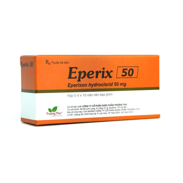 Eperix 50 (Eperison hydroclorid 50mg) Hộp 5 vỉ x 10 viên