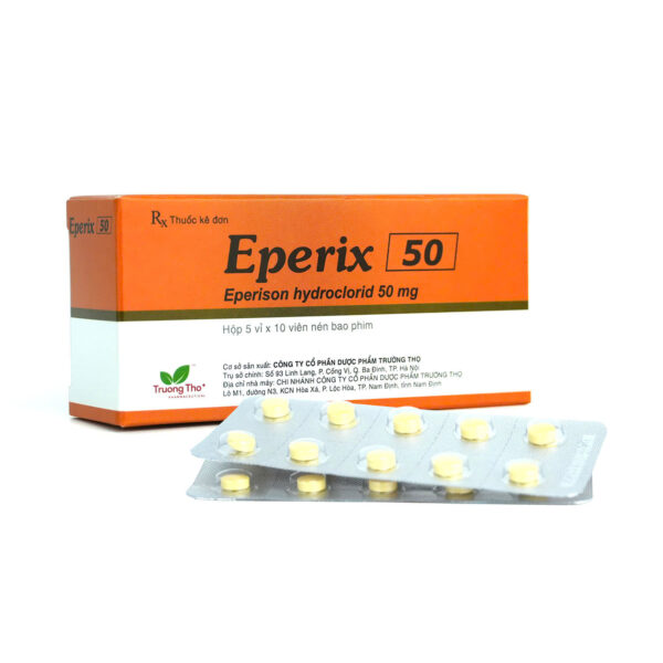 Eperix 50 (Eperison hydroclorid 50mg) Hộp 5 vỉ x 10 viên