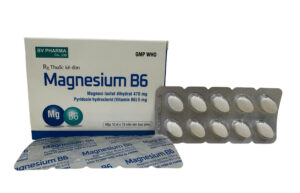MAGNE B6 (Magnesium lactate dihydrate 470mg, Vitamin B6 5mg) Hộp 10 vỉ x 10 viên