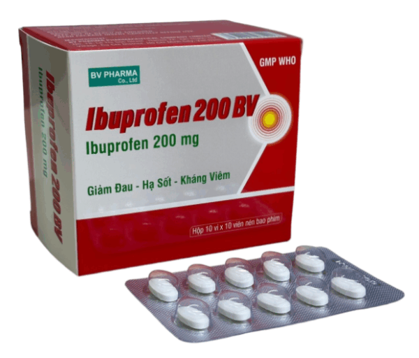 IBUPROFEN 200 (Ibuprofen 200mg) Hộp 10 vỉ x 10 viên