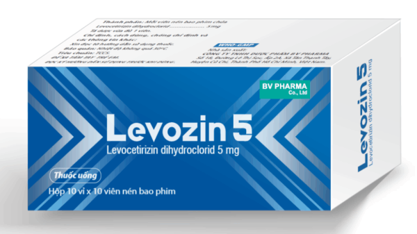 LEVOZIN 5 (Levocetirizin Dihydroclorid 5mg) Hộp 10 vỉ x 10 viên