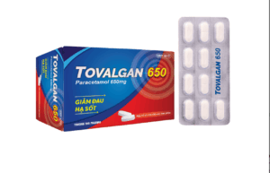 TOVALGAN 650 (Paracetamol 650mg) Hộp 10 vỉ x 10 viên