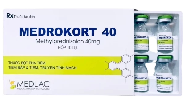 Medrokort 40 (Methylprednisolone 40mg) Hộp 10 lọ