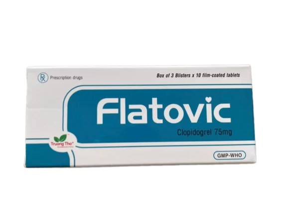 Flatovic (Clopidogrel 75mg) Hộp 3 vỉ x 10 viên
