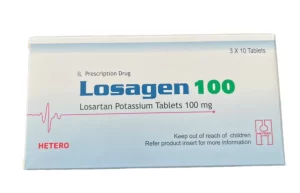 Losagen 100 (Losartan 100mg) Hộp 3 vỉ x 10 viên