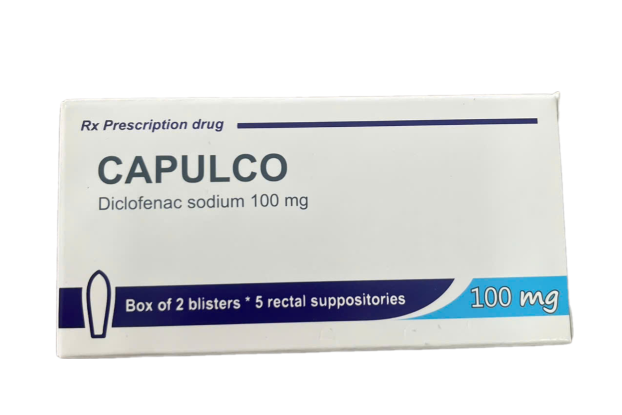 Capulco (Diclofenac natri 100mg) Hộp 2 vỉ x 5 viên