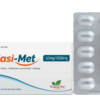 Diasi-Met 50mg/1000mg (Sitagliptin 50mg, Metformin hydrochloride 1000mg) Hộp 3 vỉ x 10 viên