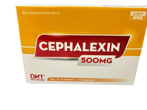 Cephalexin (Cephalexin 500mg) Hộp 10 vỉ x 10 viên