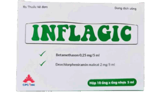 Inflagic (Betamethason 0,05mg, Dexchlorpheniramin maleat 0,4mg) Hộp 10 ống